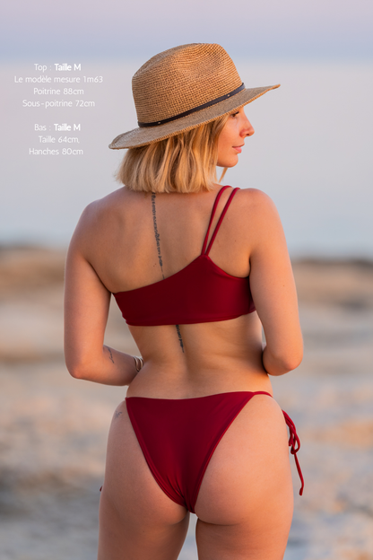 Bas de bikini nouable - Bordeaux